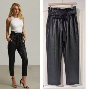 Commando | Faux Leather Paperbag Pants In Black